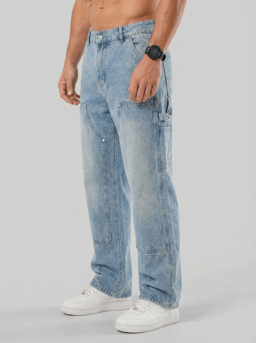 Fulvio™ | Jeans Tadeo Carpenter - Blu Chiaro