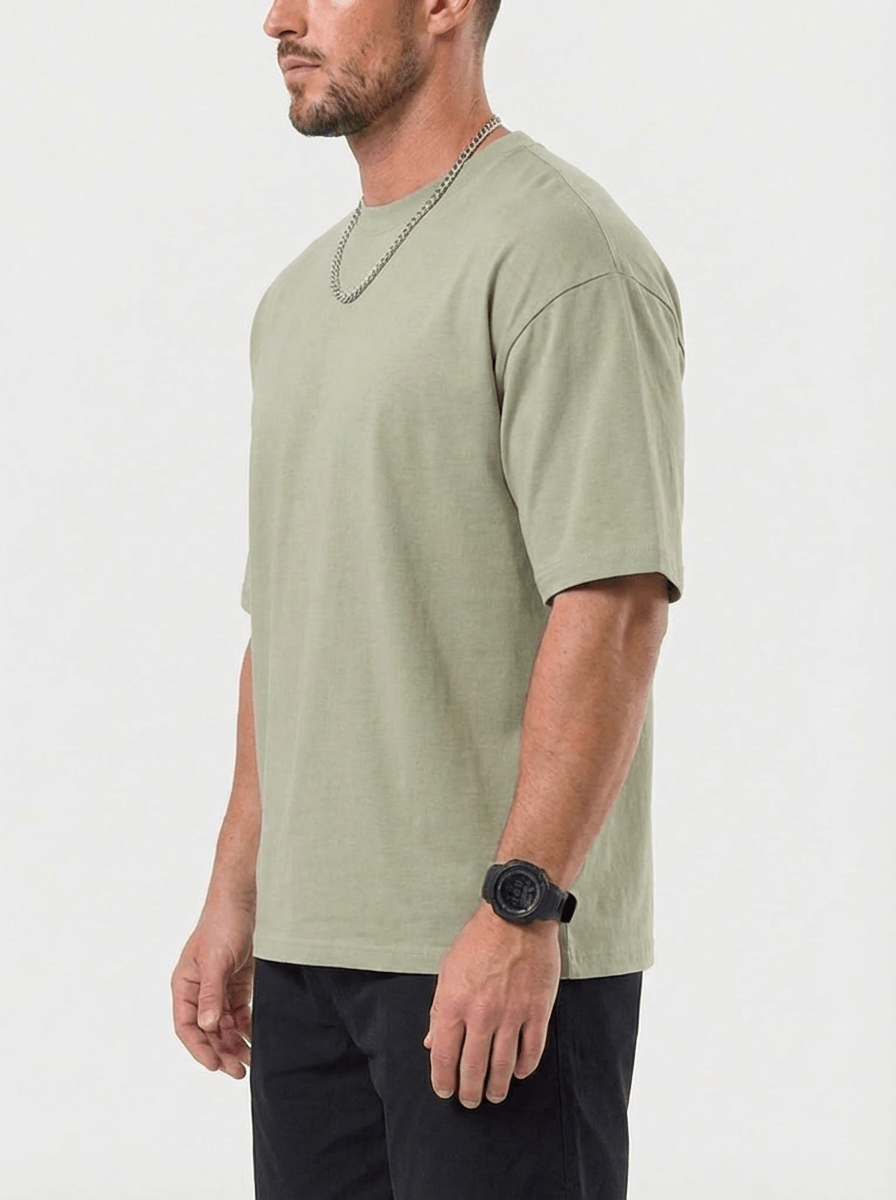 Corrado™ | T-Shirt Oversize Trevo - Verde Khaki