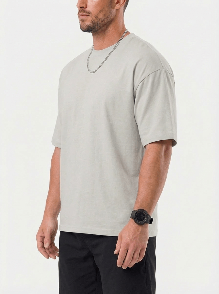 Carmine™ | T-shirt Oversize Trevo - Grigio Chiaro