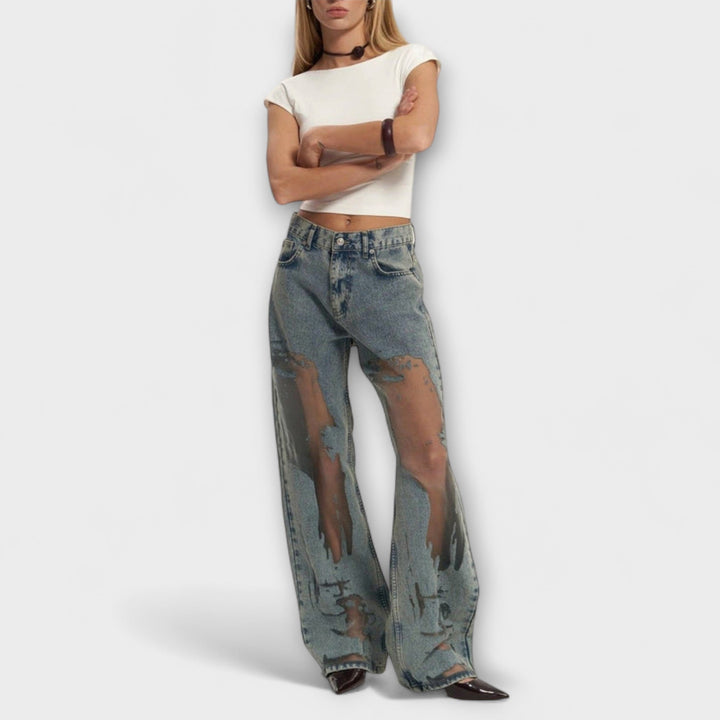 Zoe™ | Jeans in Denim Blu Trasparente Trixie