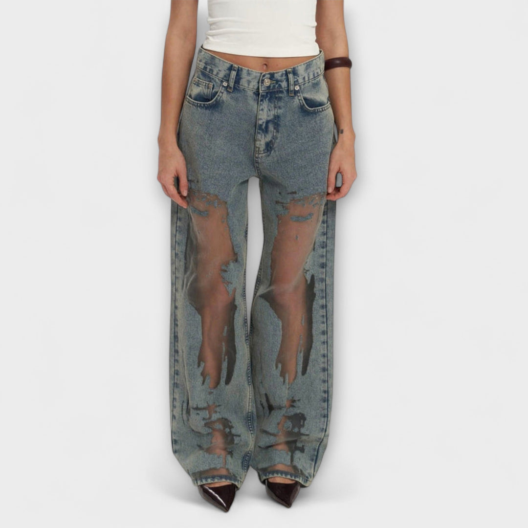 Zoe™ | Jeans in Denim Blu Trasparente Trixie