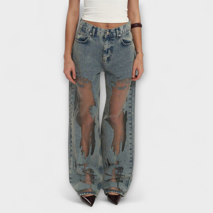 Zoe™ | Jeans in Denim Blu Trasparente Trixie