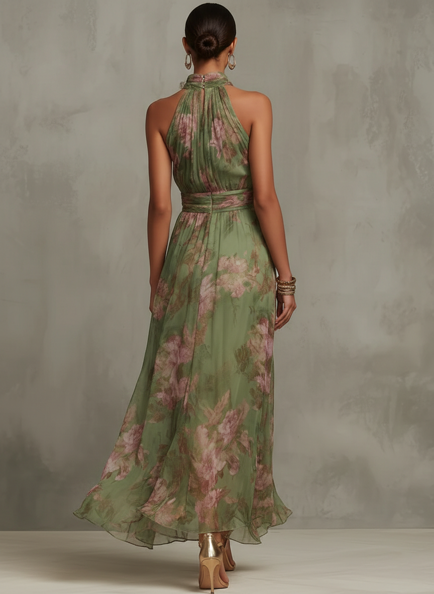 Francesca™ | Abito Maxi Halter Floreale