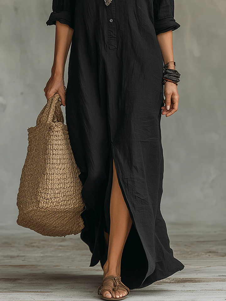 Cerelia™ | Abito Maxi Nero