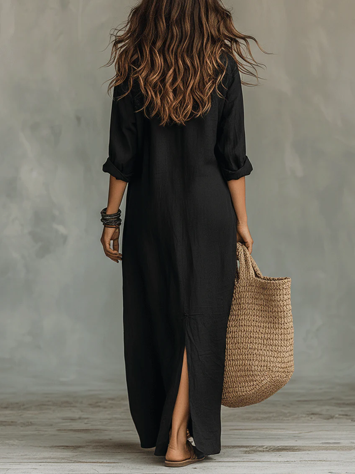 Cerelia™ | Abito Maxi Nero