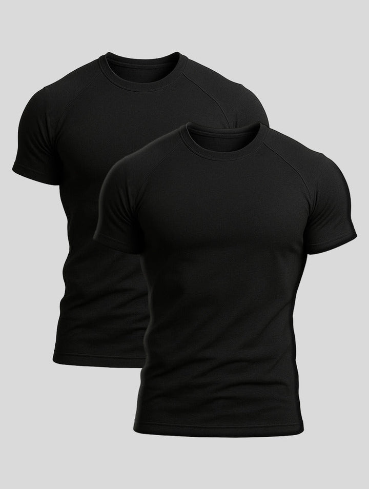 Confezione da 2 T-shirt Nero | Aleano