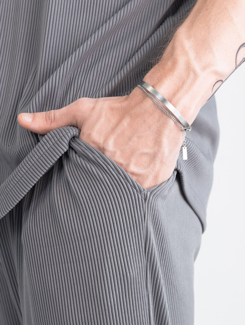Gianluca™ | Pantaloni Bailey a coste - Grigio
