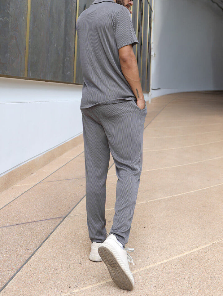 Gianluca™ | Pantaloni Bailey a coste - Grigio