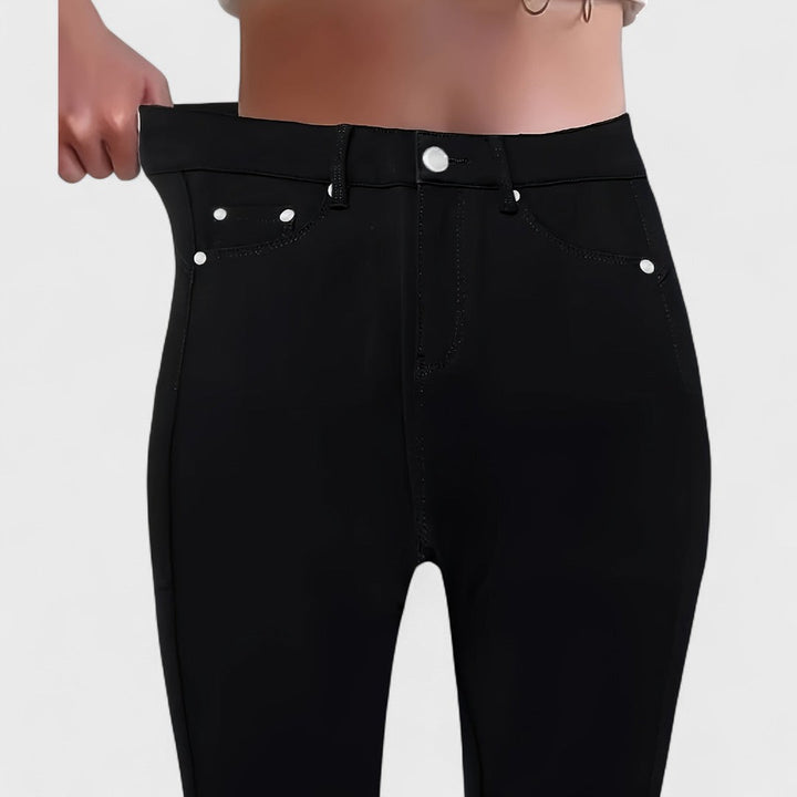 Vanna™ | Jeans neri in denim a vita alta per donna