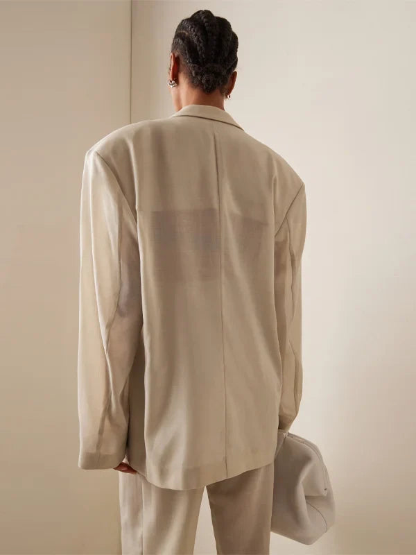 Rosalinda™ | Blazer Overdimensionato in Mistura di Lino