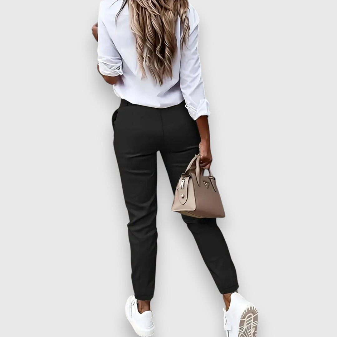Isabella Rosa™ | Pantaloni jogger slim fit in stile business
