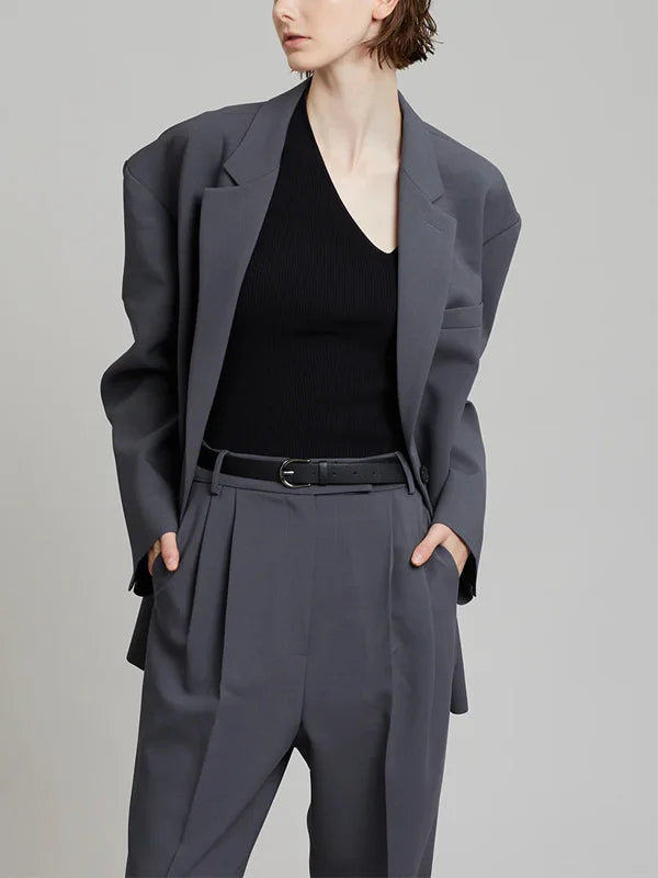 Sabrina™ | Blazer Grigio Oversize