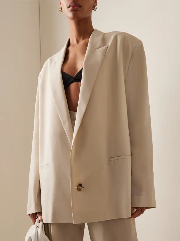 Rosalinda™ | Blazer Overdimensionato in Mistura di Lino
