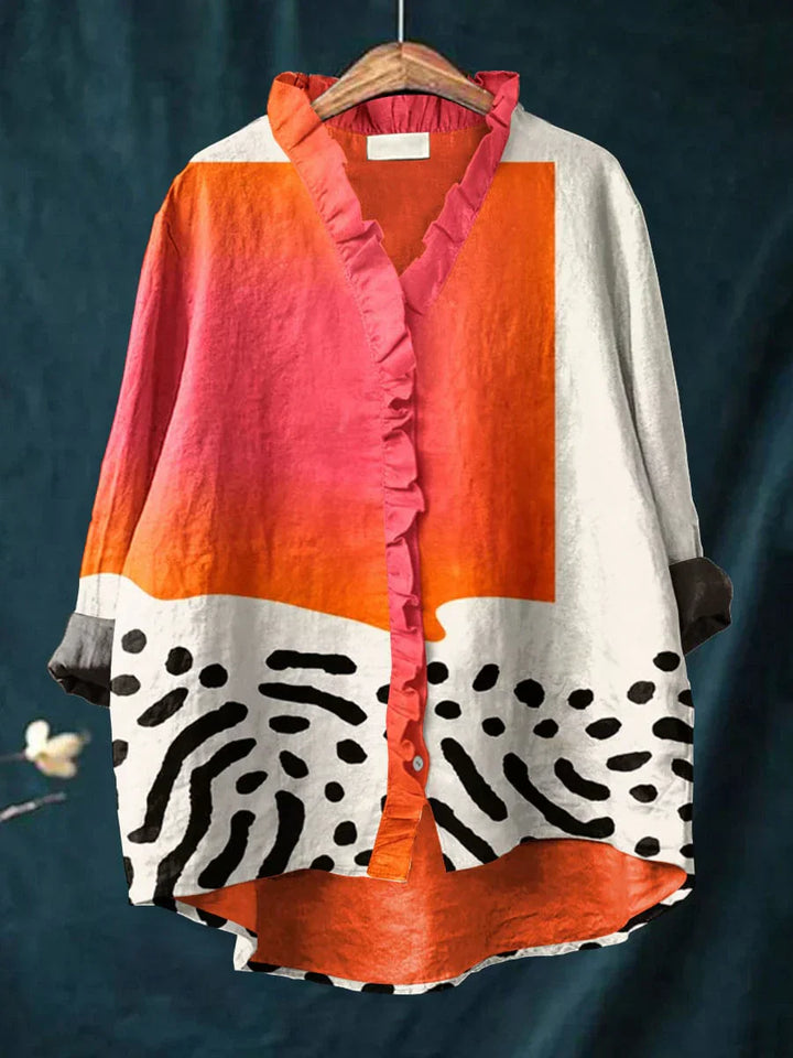 Selena™ | Elegante Blusa Estiva in Lino