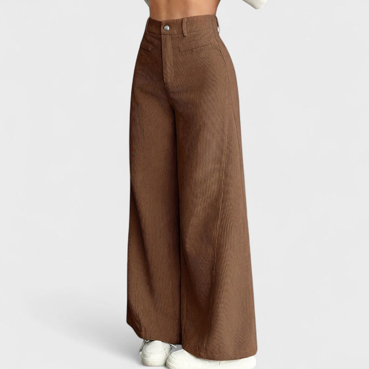 Ginevra™ | Pantaloni Donna a Vita Alta con Gamba Larga
