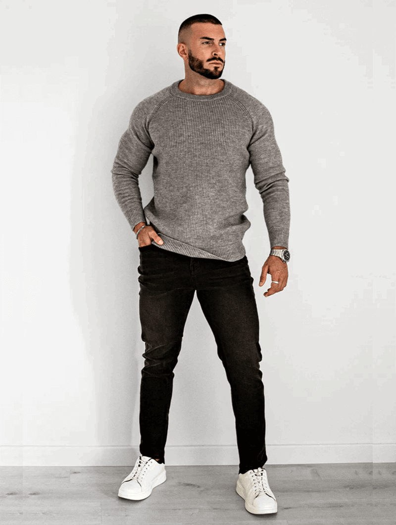 Benedetto™ | Maglione Lorenzo Crew - Grigio