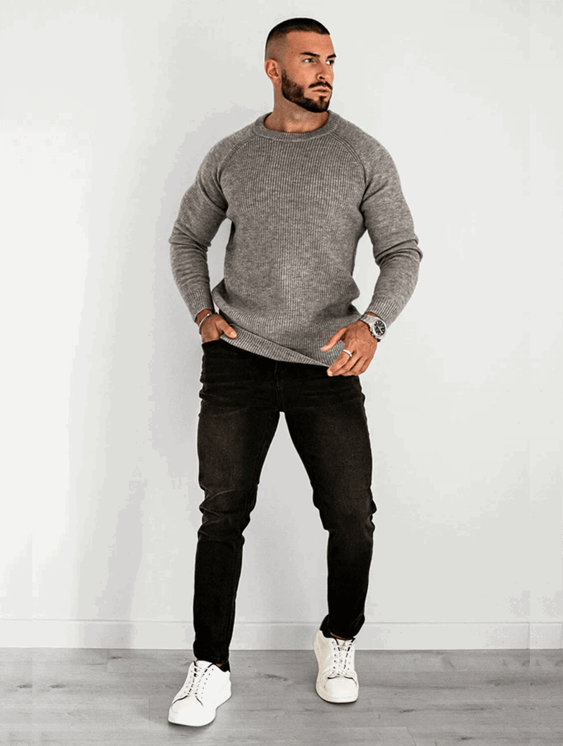 Benedetto™ | Maglione Lorenzo Crew - Grigio