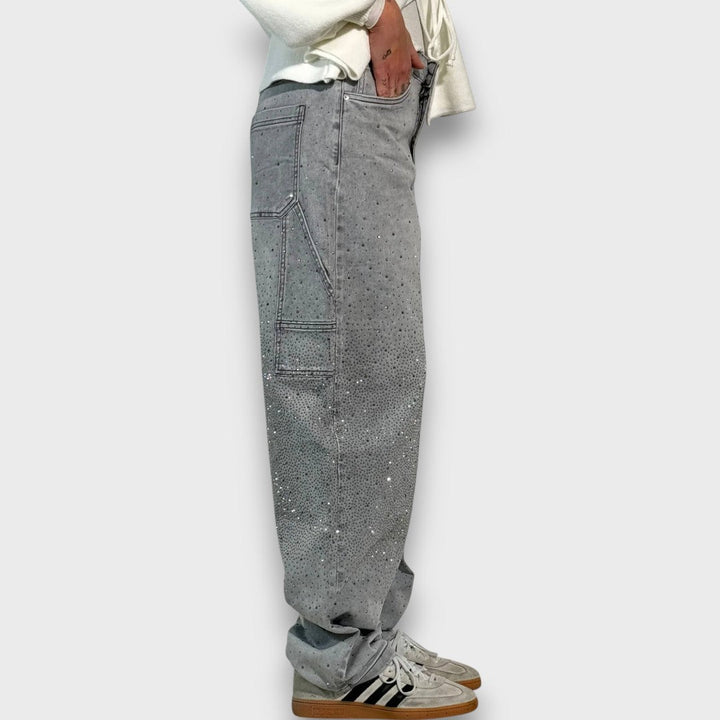 Rachele™ | Jeans con finitura scintillante e carattere urbano
