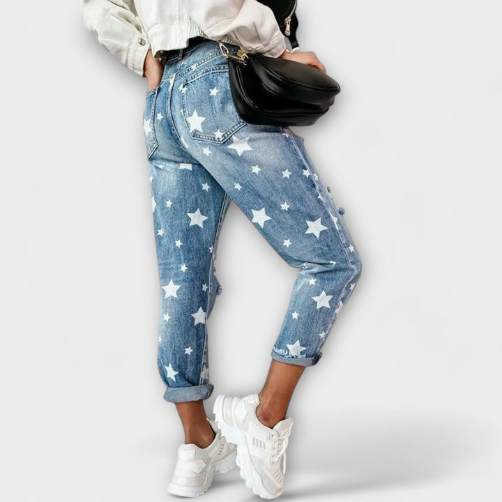 Carina™ | Jeans rilassati con stampa a stelle