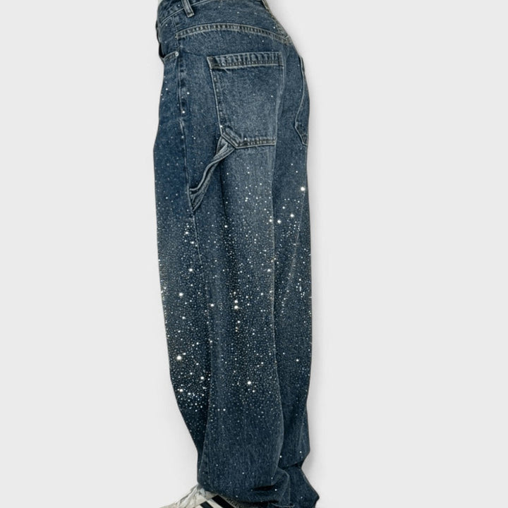 Velaria™ | Jeans Carpenter a Palloncino alla Moda con Glitter