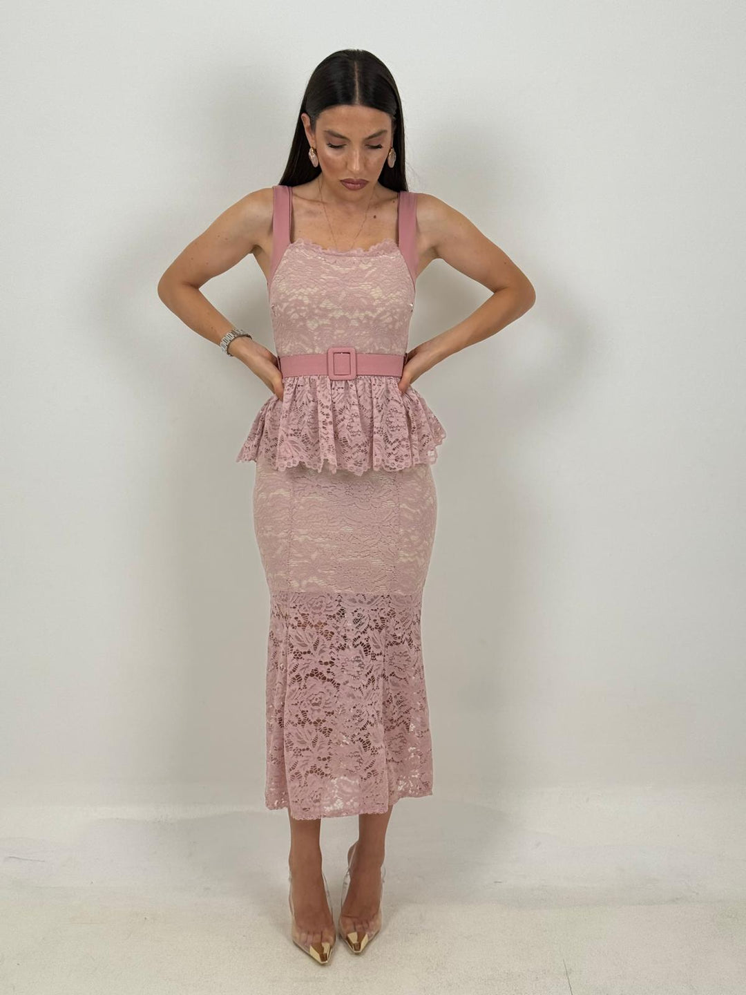 Andrea™ | Abito Midi in Pizzo