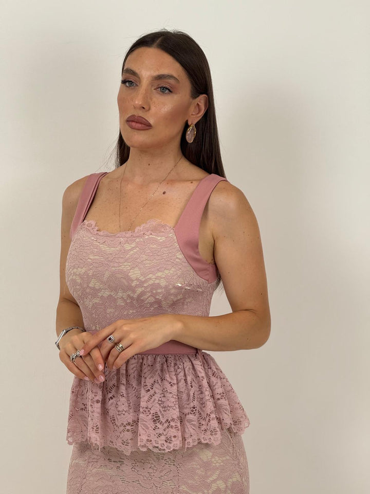Andrea™ | Abito Midi in Pizzo