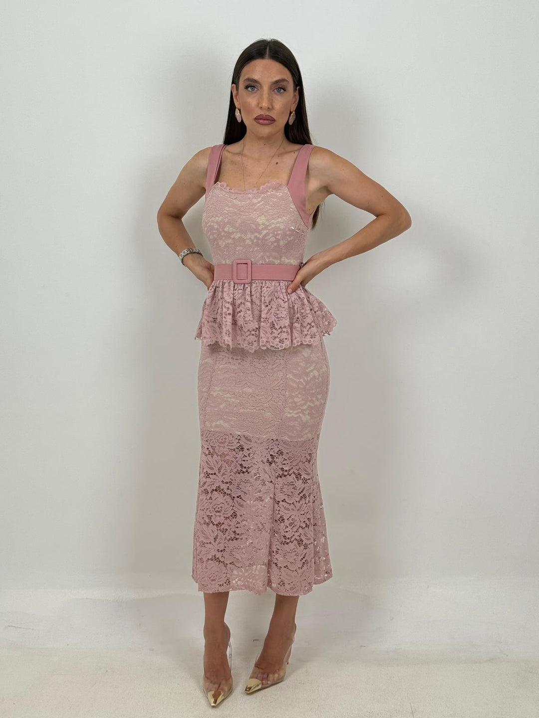 Andrea™ | Abito Midi in Pizzo