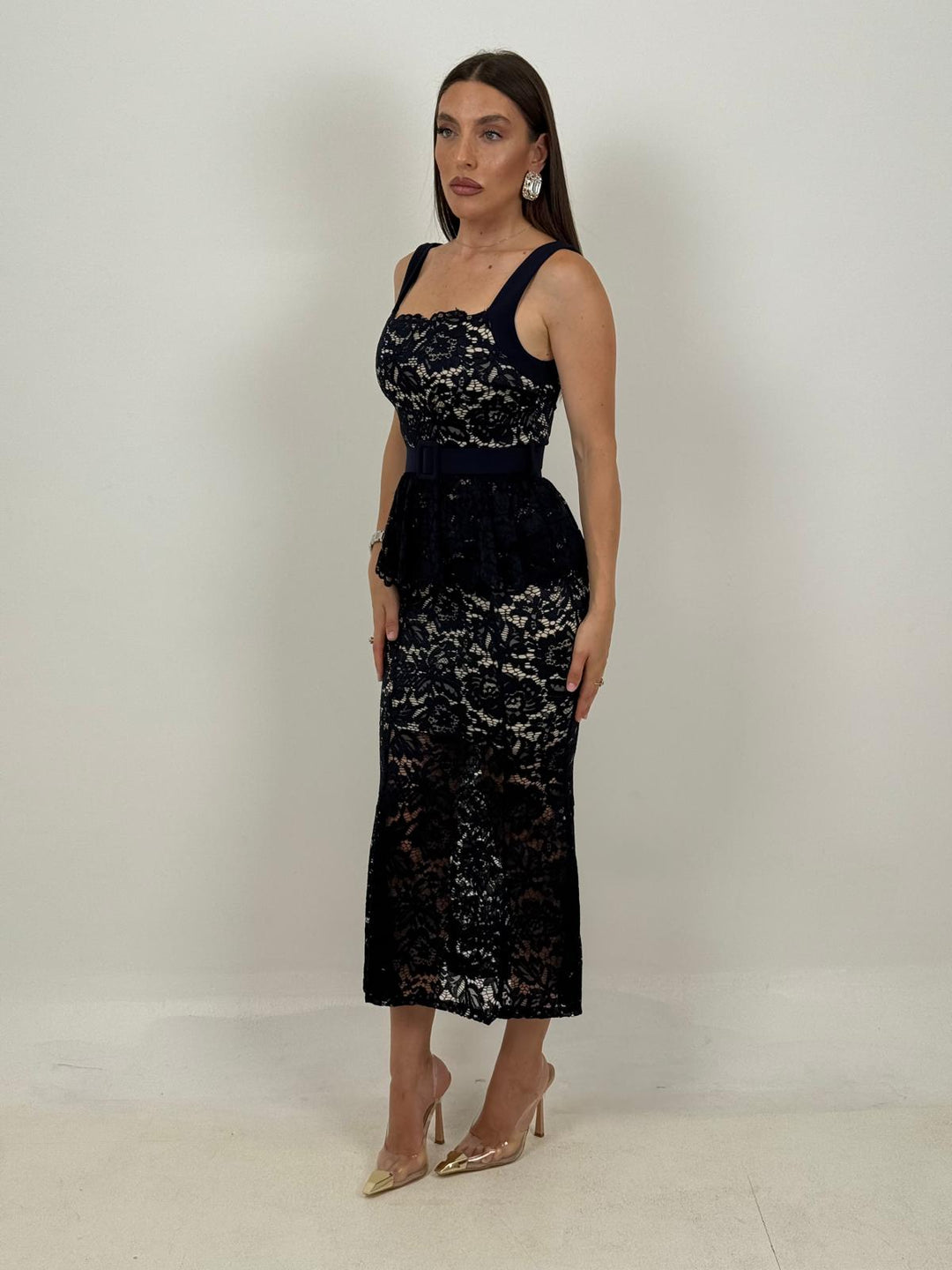 Andrea™ | Abito Midi in Pizzo