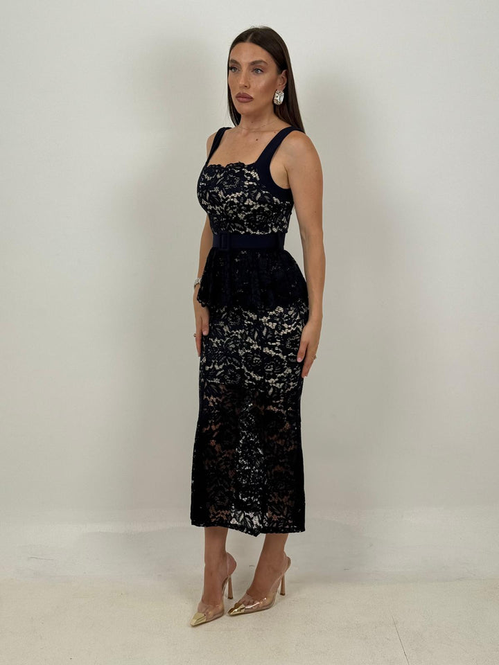 Andrea™ | Abito Midi in Pizzo