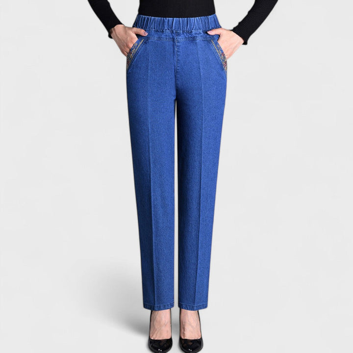 Agata™ | Jeans da donna con tasche laterali e vita elastica