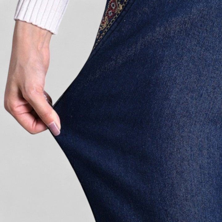 Agata™ | Jeans da donna con tasche laterali e vita elastica