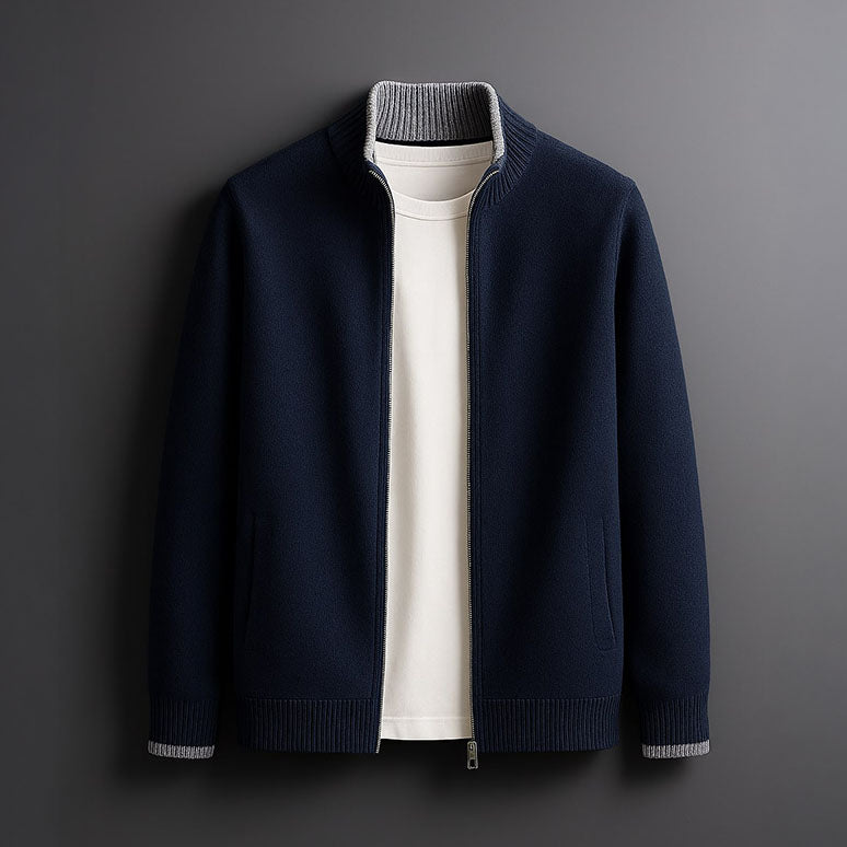 Dino™ | Giacca Elegante in Lana con Cerniera